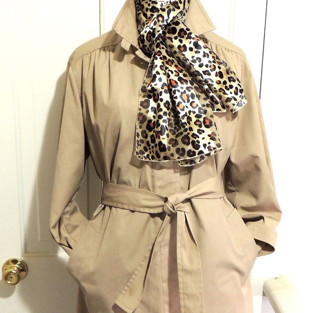 LONDON FOG CLASSIC Zip Lined Khaki Trench Coat